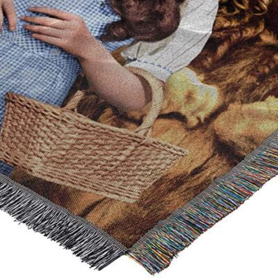 Warner Brothers Wizard Of Oz Group Woven Tapestry Throw Blanket 2