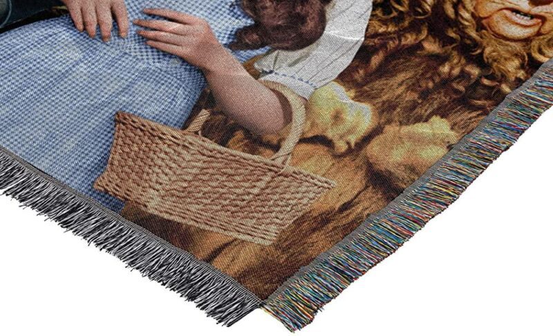 Warner Brothers Wizard Of Oz Group Woven Tapestry Throw Blanket 2