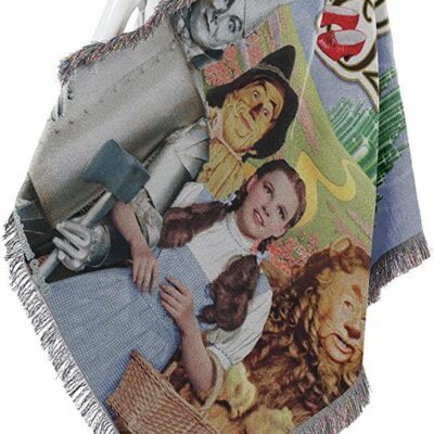 Warner Brothers Wizard Of Oz Group Woven Tapestry Throw Blanket 3