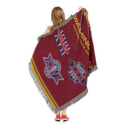 Washington Football Team NFL Commemorative Woven Tapestry Throw Blanket 3