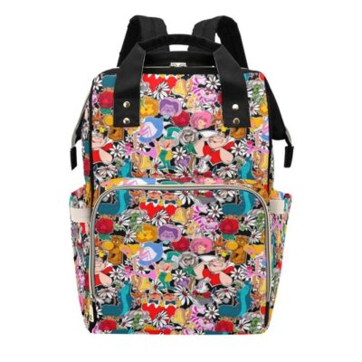 Alice in Wonderland Diaper Bag Backpack Multifunctional Backpack