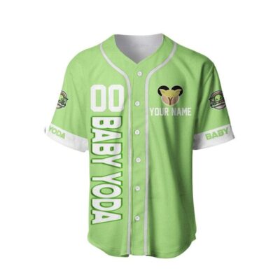 Baby Yoda Lime Green White | Disney Unisex Cartoon Graphic Casual Outfits | Custom Baseball Jersey 1 Baby Yoda Lime Green White Disney Unisex Cartoon Graphic Casual Outfits Custom Baseball Jersey 1