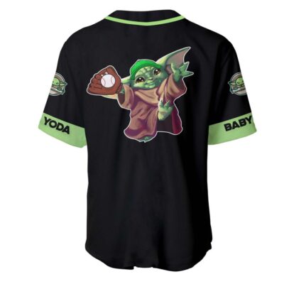 Baby Yoda Star Wars Green Black | Disney Unisex Cartoon Graphic Casual Outfits | Custom Baseball Jersey 2 Baby Yoda Star Wars Green Black Disney Unisex Cartoon Graphic Casual Outfits Custom Baseball Jersey 2