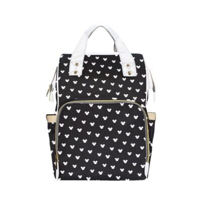 Black Mickey Mouse Diaper Bag Backpack Multifunctional Backpack