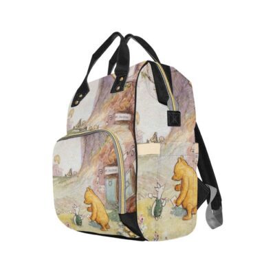 Classic Pooh Diaper Bag Backpack Multifunctional Backpack 2 Classic Pooh Diaper Bag Backpack Multifunctional Backpack 2