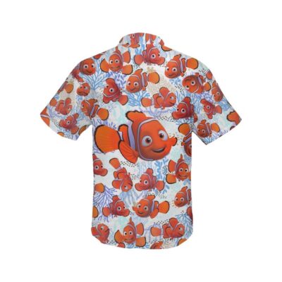 Finding Nemo Fish Summer Tropical Print Disney Hawaiian Button Down Shirt Shorts Set Unisex Outfits 3