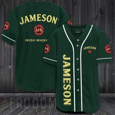Green Jameson Whiskey Baseball Jersey
