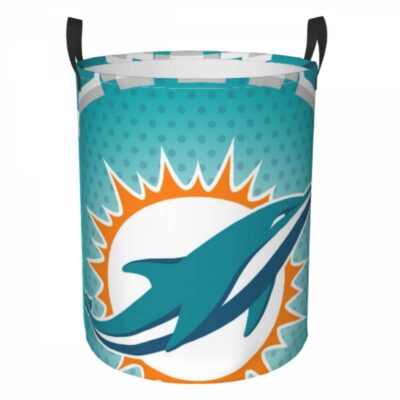 Miami Dolphins Hamper Bag Laundry Basket For Laundry Room Or Bathroom LD757
