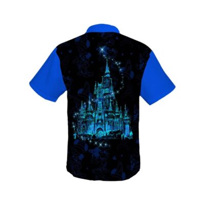 Mickey Fantasia Blue 50th Anniversary Glitter Castle Disney Hawaiian Summer Vacation Button Down Shirt Shorts Set Unisex Outfits 1 Mickey Fantasia Blue 50th Anniversary Glitter Castle Disney Hawaiian Summer Vacation Button Down Shirt Shorts Set Unisex Outfits 1