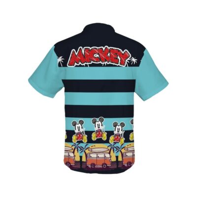 Mickey Sketch Stripe Summer Tropical Print Disney Hawaiian Button Down Shirt Shorts Set Unisex Outfits 3 Mickey Sketch Stripe Summer Tropical Print Disney Hawaiian Button Down Shirt Shorts Set Unisex Outfits 3