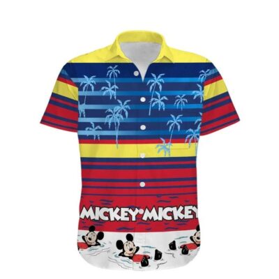 Mickey Surf Swimming Summer Tropical Print Disney Hawaiian Button Down Shirt Shorts Set Unisex Outfits 2 Mickey Surf Swimming Summer Tropical Print Disney Hawaiian Button Down Shirt Shorts Set Unisex Outfits 2