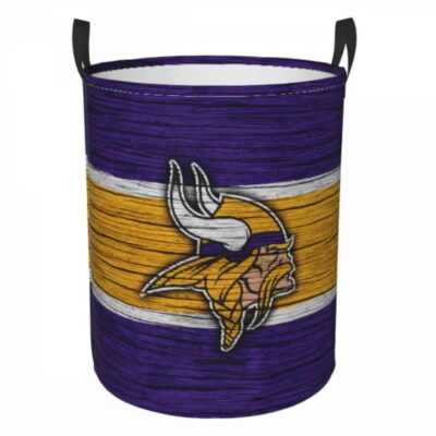 Minnesota Vikings Hamper Bag Laundry Basket For Laundry Room Or Bathroom LD759