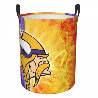 Minnesota Vikings Hamper Bag Laundry Basket For Laundry Room Or Bathroom LD762