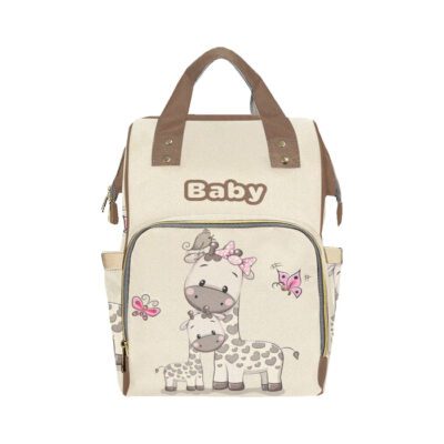 Mommy & Baby Giraffe Tan Baby Bag Multi-Function Premium Backpack