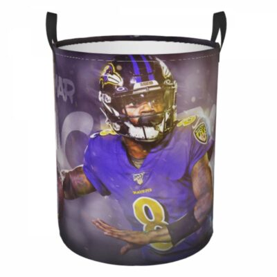 NFL Baltimore Ravens Hamper Bag Laundry Basket For Laundry Room Or Bathroom LD778