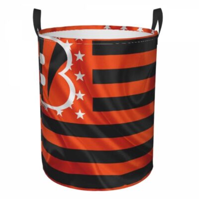 NFL Cincinnati Bengals Hamper Bag Laundry Basket For Laundry Room Or Bathroom LD789