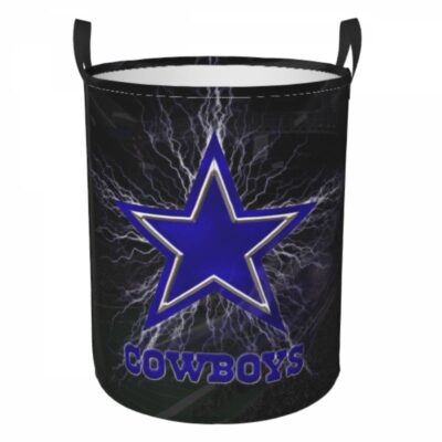 NFL Dallas Cowboys Hamper Bag Laundry Basket For Laundry Room Or Bathroom LD791