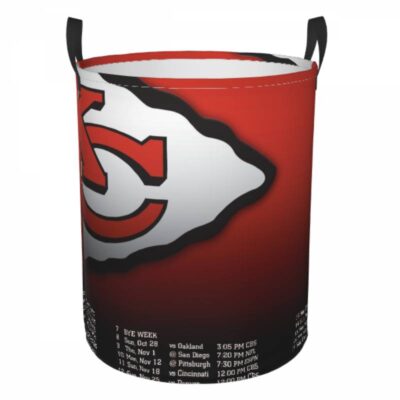 NFL Kansas City Chiefs Hamper Bag Laundry Basket For Laundry Room Or Bathroom LD804