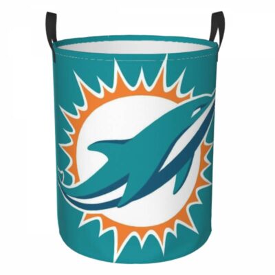 NFL Miami Dolphins Hamper Bag Laundry Basket For Laundry Room Or Bathroom LD811