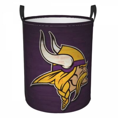 NFL Minnesota Vikings Hamper Bag Laundry Basket For Laundry Room Or Bathroom LD815