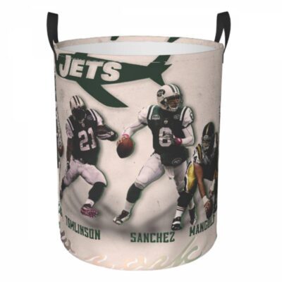 NFL New York Jets Hamper Bag Laundry Basket For Laundry Room Or Bathroom LD826