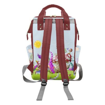 Personalize Optional - Baby Bag With Gnome Mushroom Village - Waterproof Multifunction Backpack 3 Personalize Optional Baby Bag With Gnome Mushroom Village Waterproof Multifunction Backpack 3