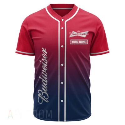 Personalized Budweiser Baseball Jersey Shirt 1