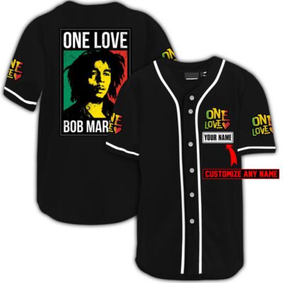 Personalized One Love Bob Marley Jersey Shirt