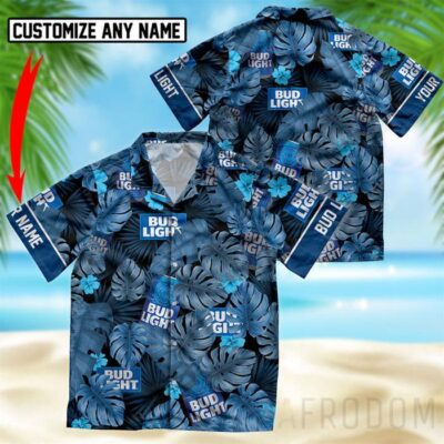 Personalized Tropical Bud Light Hawaiian Shirt And Shorts Set 1 Personalized Tropical Bud Light Hawaiian Shirt And Shorts Set 1