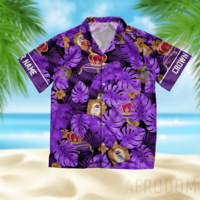 Personalized Tropical Crown Royal Hawaiian Shirt And Shorts Set 2