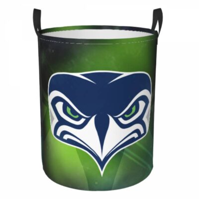 Seattle Seahawks Hamper Bag Laundry Basket For Laundry Room Or Bathroom LD843