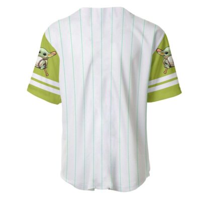 Star War Baby Yoda White Lime Green | Disney Unisex Cartoon Graphic Casual Outfits | Custom Baseball Jersey 3 Star War Baby Yoda White Lime Green Disney Unisex Cartoon Graphic Casual Outfits Custom Baseball Jersey 3