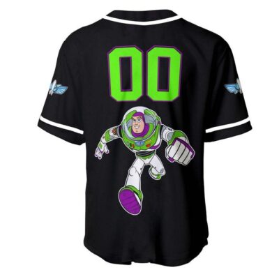 Toy Story Buzz Light Year Green Black Disney Unisex Cartoon Graphic Casual Outfits Custom Baseball Jersey 2