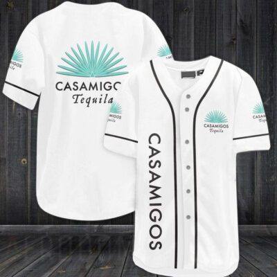 White Casamigos Tequila Baseball Jersey