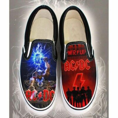 AC DC Music Band Sneaker Gift For Fans Custom Shoes Slip On Shoes