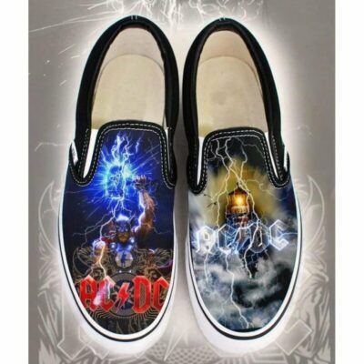 AC DC Music Band Sneaker Gift For Fans Custom Shoes Slip On Shoes