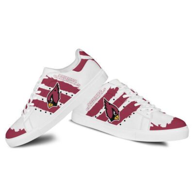 Arizona Cardinals Low Top Leather Stan Smith Shoes - White Sole SST1594 2 Sneaker For Fans - White Sole
