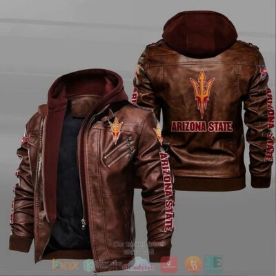 Arizona State Sun Devils Football NCAA Leather Jacket LJ0367 1 Arizona State Sun Devils Football NCAA Leather Jacket LJ0367 1