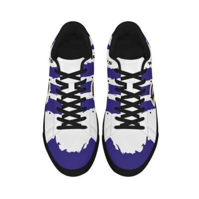 Baltimore Ravens Low Top Leather Stan Smith Shoes - Black Sole SST1633 3 Baltimore Ravens Low Top Leather Skate Shoes Tennis Shoes Sneaker For Fans Black Sole 3