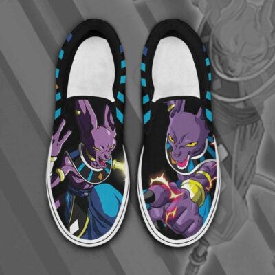 Beerus Slip-On Shoes Dragon Ball Custom Anime Shoes Slip On Shoes