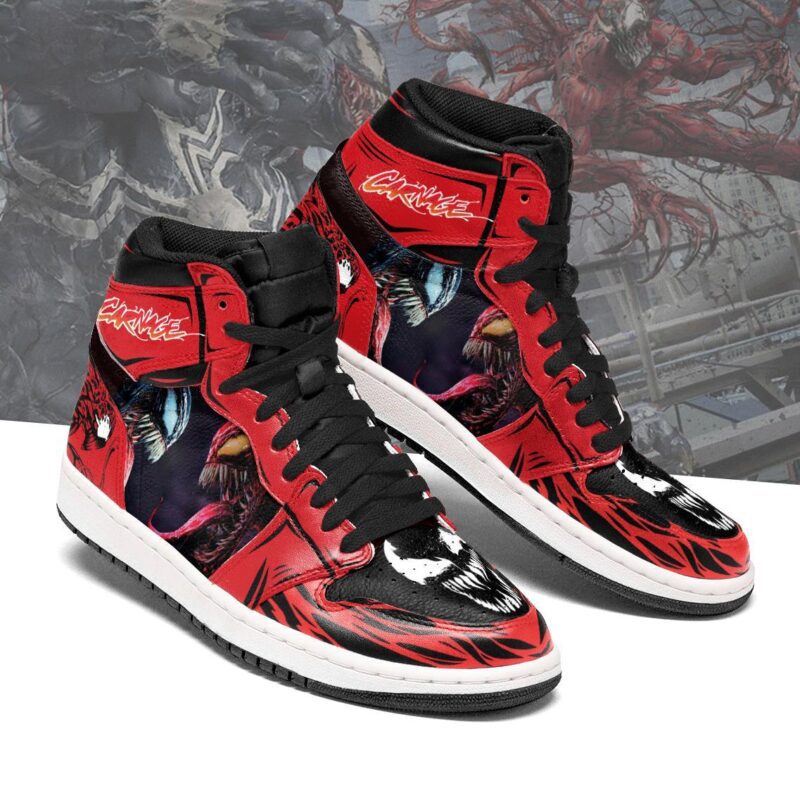 Carnage Symbiote vs Venom Air Jordan 1 High Top Sneakers Custom Shoes 1