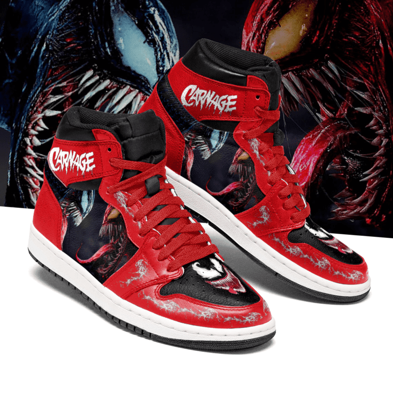 Carnage Venom Movie Air Jordan 1 High Top Sneakers Custom Shoes 1
