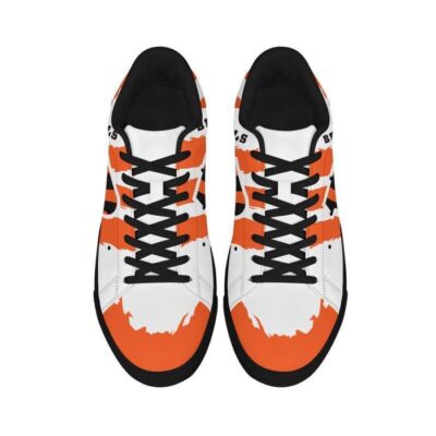 Cincinnati Bengals Low Top Leather Stan Smith Shoes - Black Sole SST1620 3 Cincinnati Bengals Low Top Leather Skate Shoes Tennis Shoes Sneaker For Fans Black Sole 3