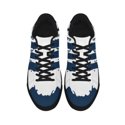 Dallas Cowboys Low Top Leather Stan Smith Shoes - Black Sole SST1634 3 Dallas Cowboys Low Top Leather Skate Shoes Tennis Shoes Sneaker For Fans Black Sole 3