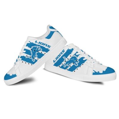 Detroit Lions Low Top Leather Stan Smith Shoes - White Sole SST1574 2 Sneaker For Fans - White Sole