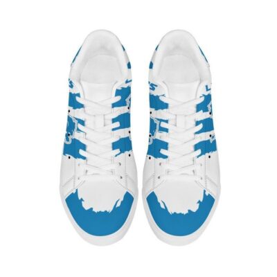 Detroit Lions Low Top Leather Stan Smith Shoes - White Sole SST1574 3 Detroit Lions Low Top Leather Skate Shoes Tennis Shoes Sneaker For Fans White Sole 3