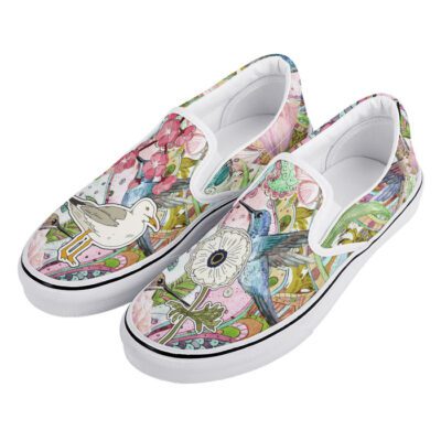 Flower Slip On Shoes Low Top Sneaker For Fans 1