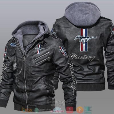 Ford Mustang Car brand Leather Jacket LJ1216