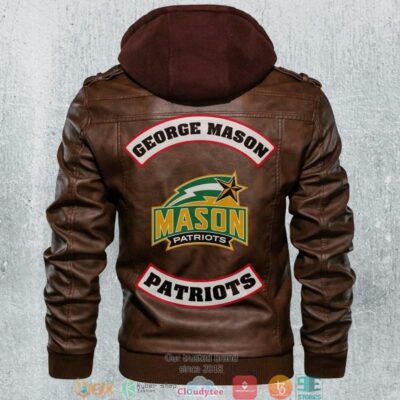 George Mason Patriots NCAA Football Motorcycle Leather Jacket LJ1262