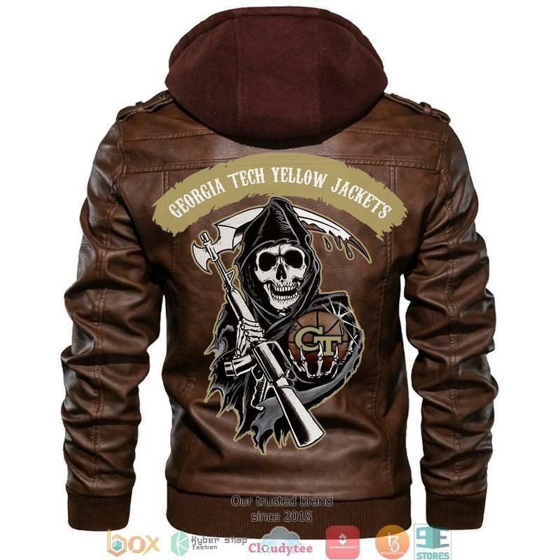 Georgia-Tech-Yellow-Jackets-NCAA-Basketball-Sons-Of-Anarchy-Brown-Motorcycle-Leather-Jacket-LJ1281 Georgia Tech Yellow Jackets NCAA Basketball Sons Of Anarchy Brown Motorcycle Leather Jacket LJ1281